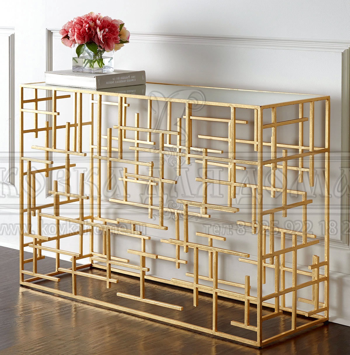 Металлическая консоль в гостиную заказать в Москве